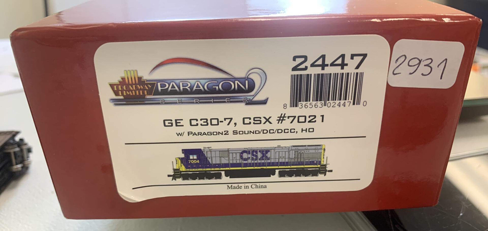 HO Broadway Limited Diesel Loco 2447 GE C30-7 W/SOUND/DC/DCC-PARAGON2 CSX 7021.