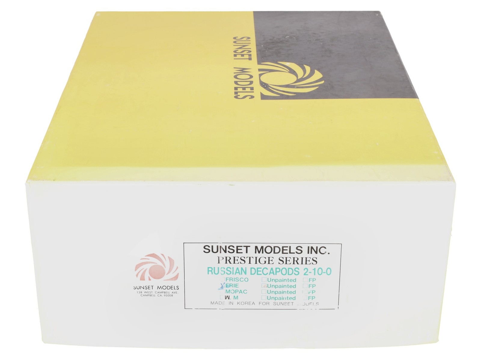 Sunset Models O Brass Erie 2-10-0 Steam Loco & Tender #2452 (2-Rail) – Painted