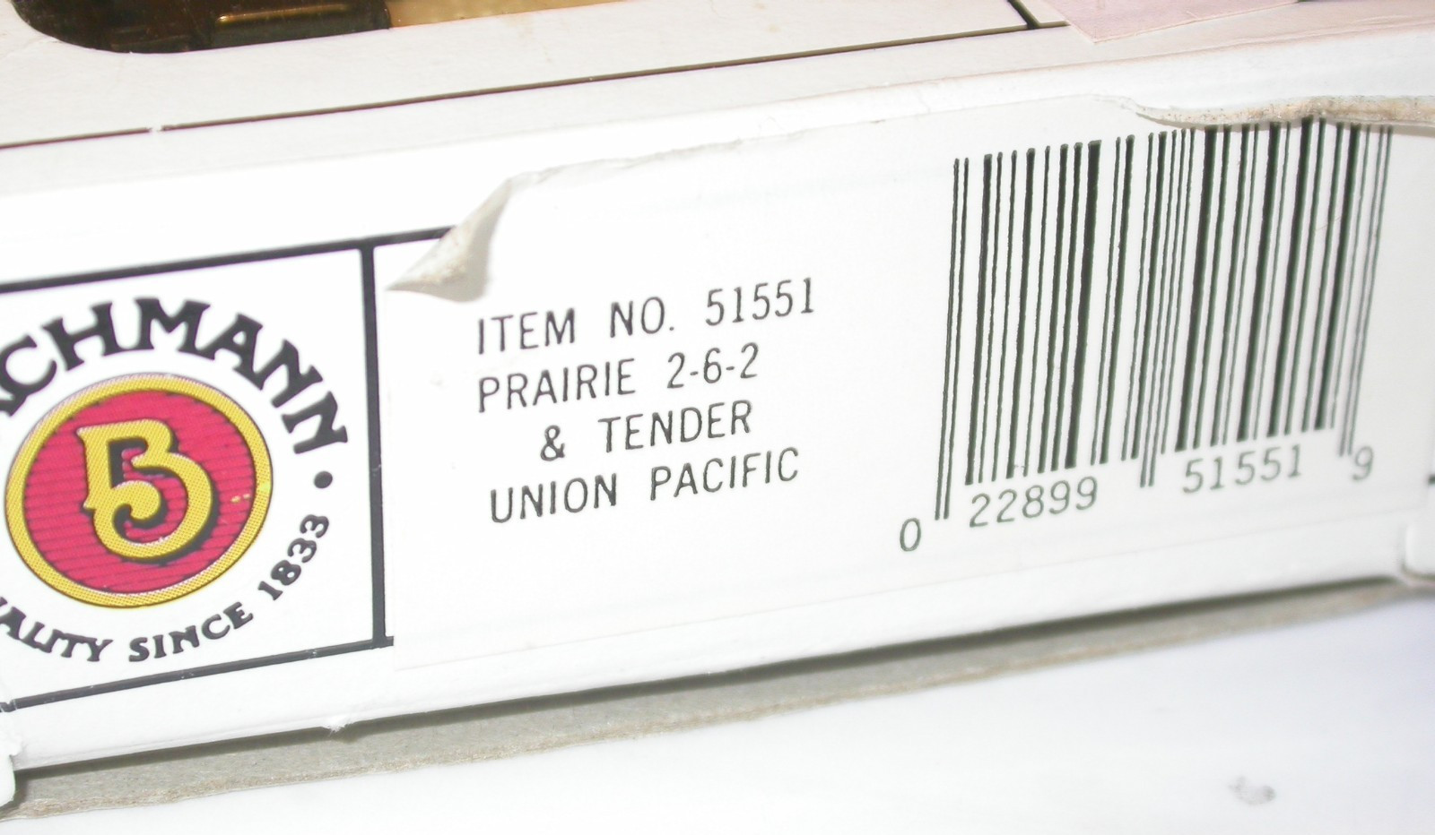 Bachmann N Scale 2-6-2 Prairie Steam Locomotive & Tender Union Pacific 51551