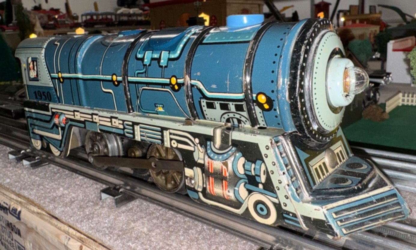 o gauge model trains, Unique Arts, Loco with Tenders and Gondola, 1950’s