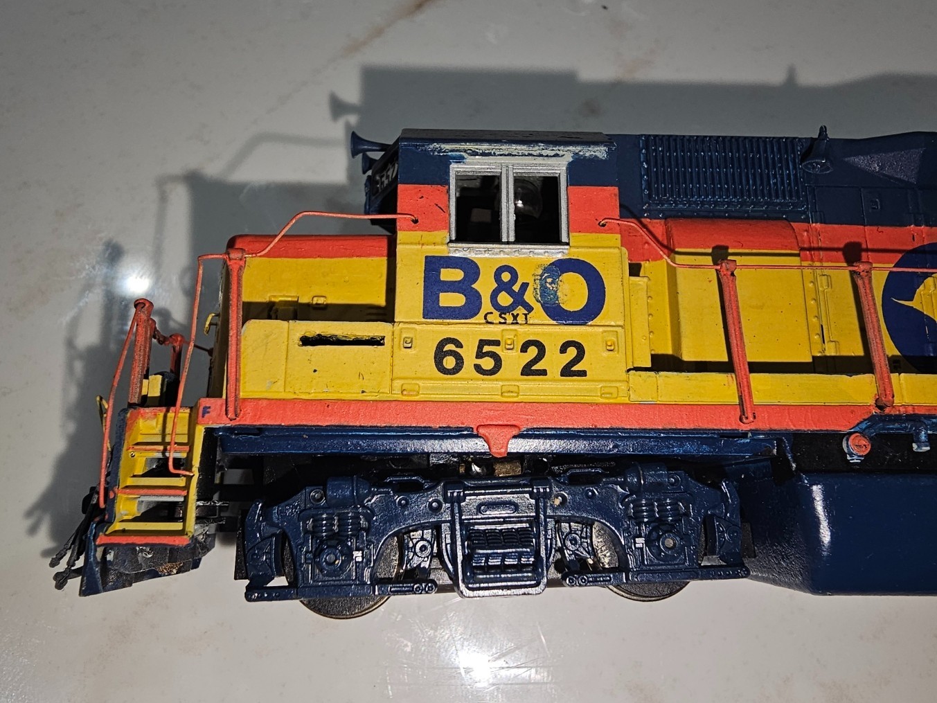 Atlas Roco HO CSX Chessie GP40 Loco 6522 Custom Super Detailed MU Plow Serviced