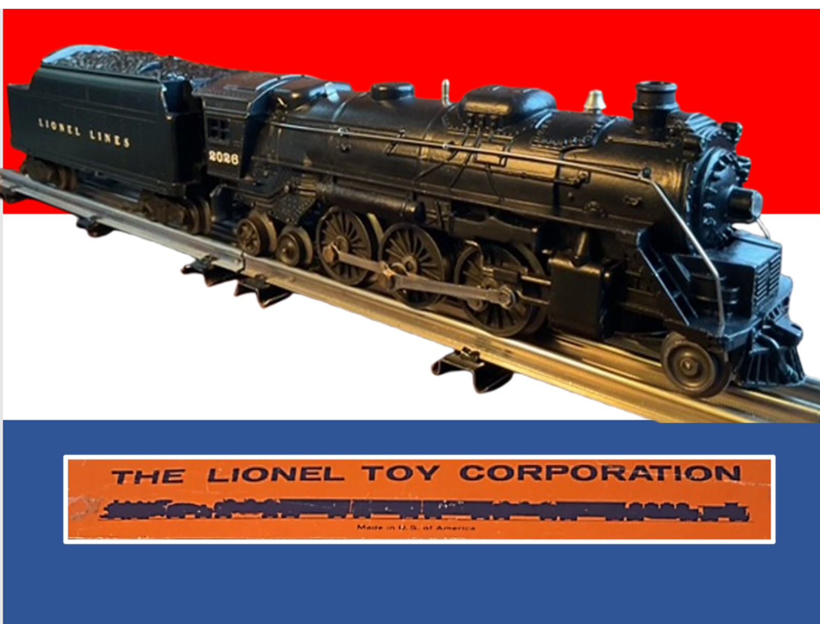 SELLER REFURBISHED LIONEL 2026 (1953) 2-6-4 STEAM ENGINE & 6466 W TENDER SET A+