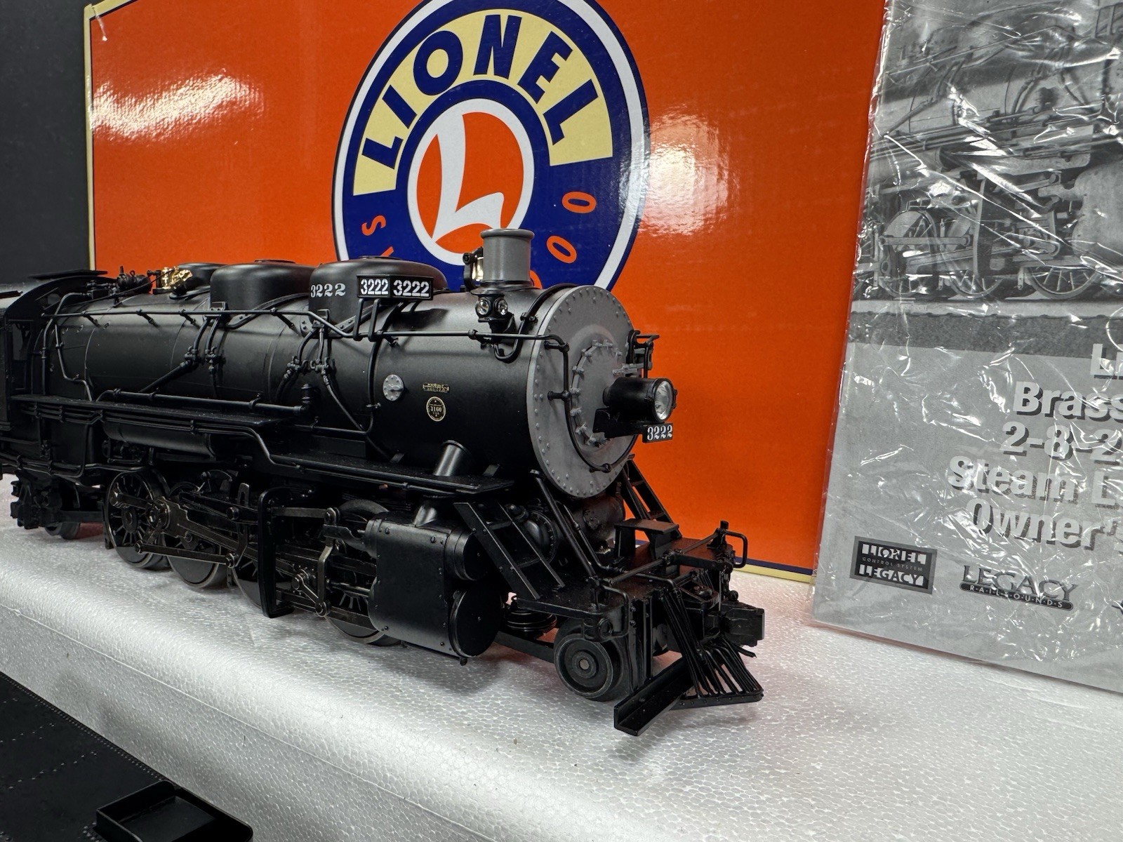 Lionel LEGACY 6-84472 brass hybrid Santa Fe Mikado steam engine #3222 LNIB