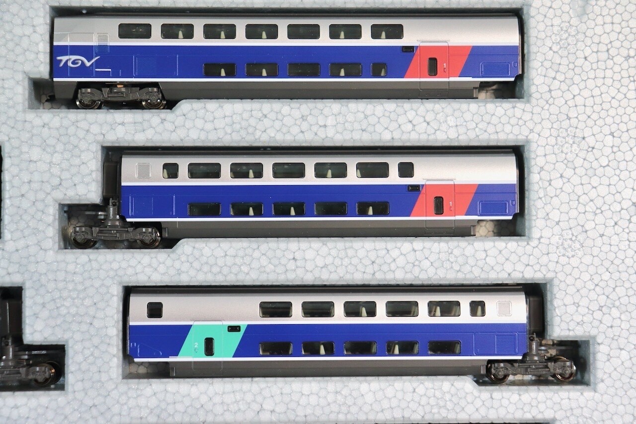 KATO K10917 SNCF TGV DUPLEX ELECTRIC LOCOMOTIVE 10 CAR DISPLAY SET & LIGHTS on