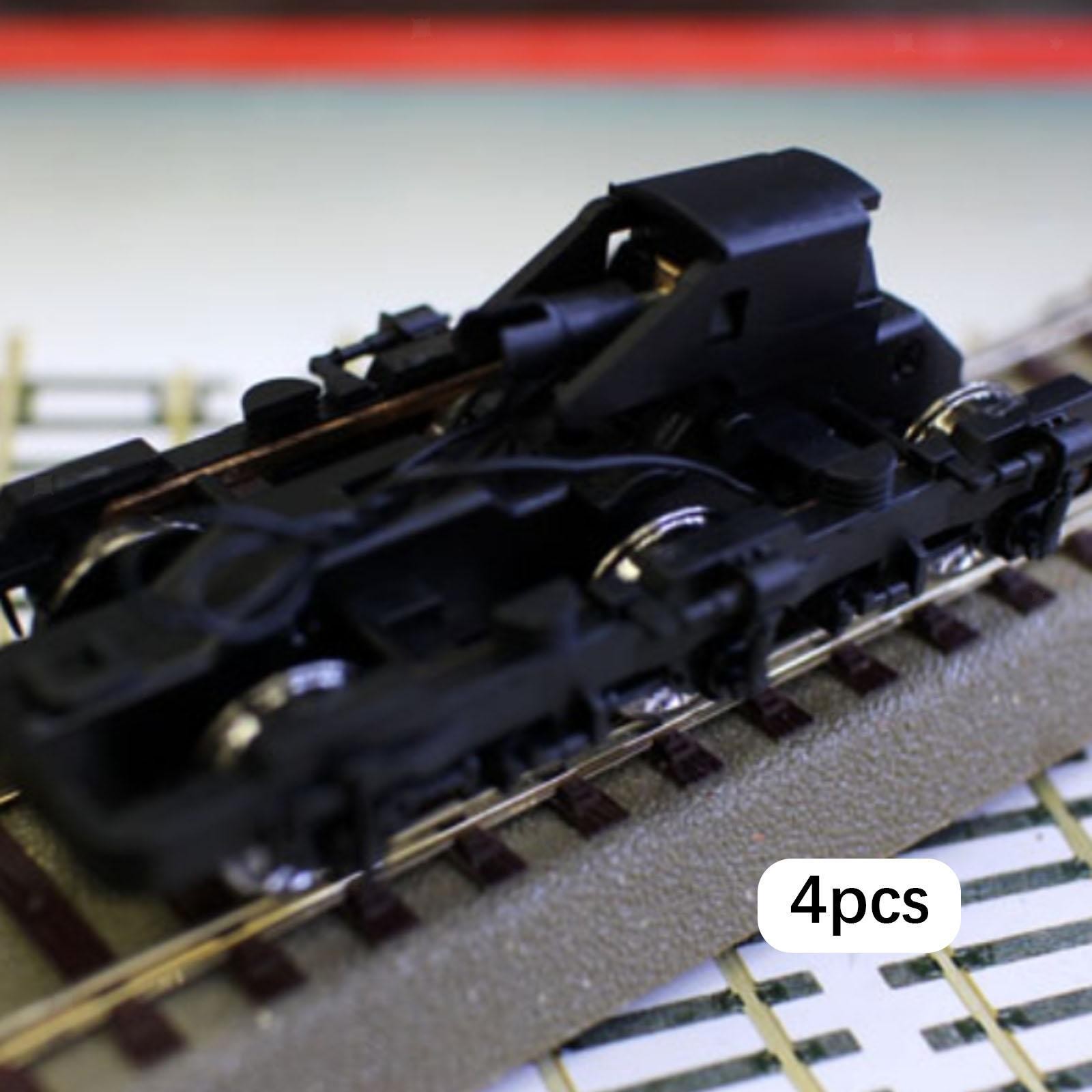 4 Piece Model Train Trolley, HO Scale Railway Accessories 1:87 Model Train