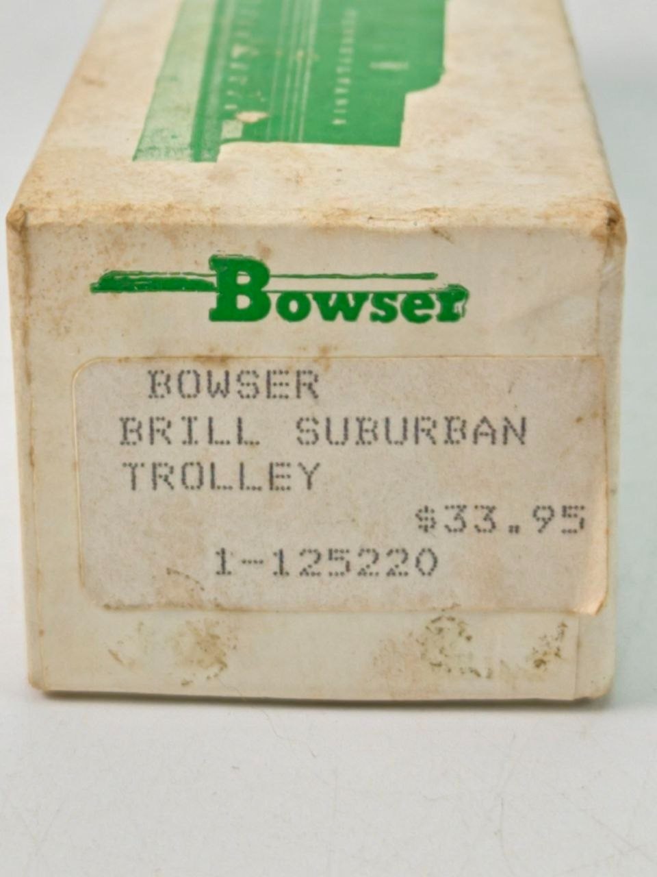 Bowser HO Brill Suburban Trolley Die-Cast Tested Light Box Parts