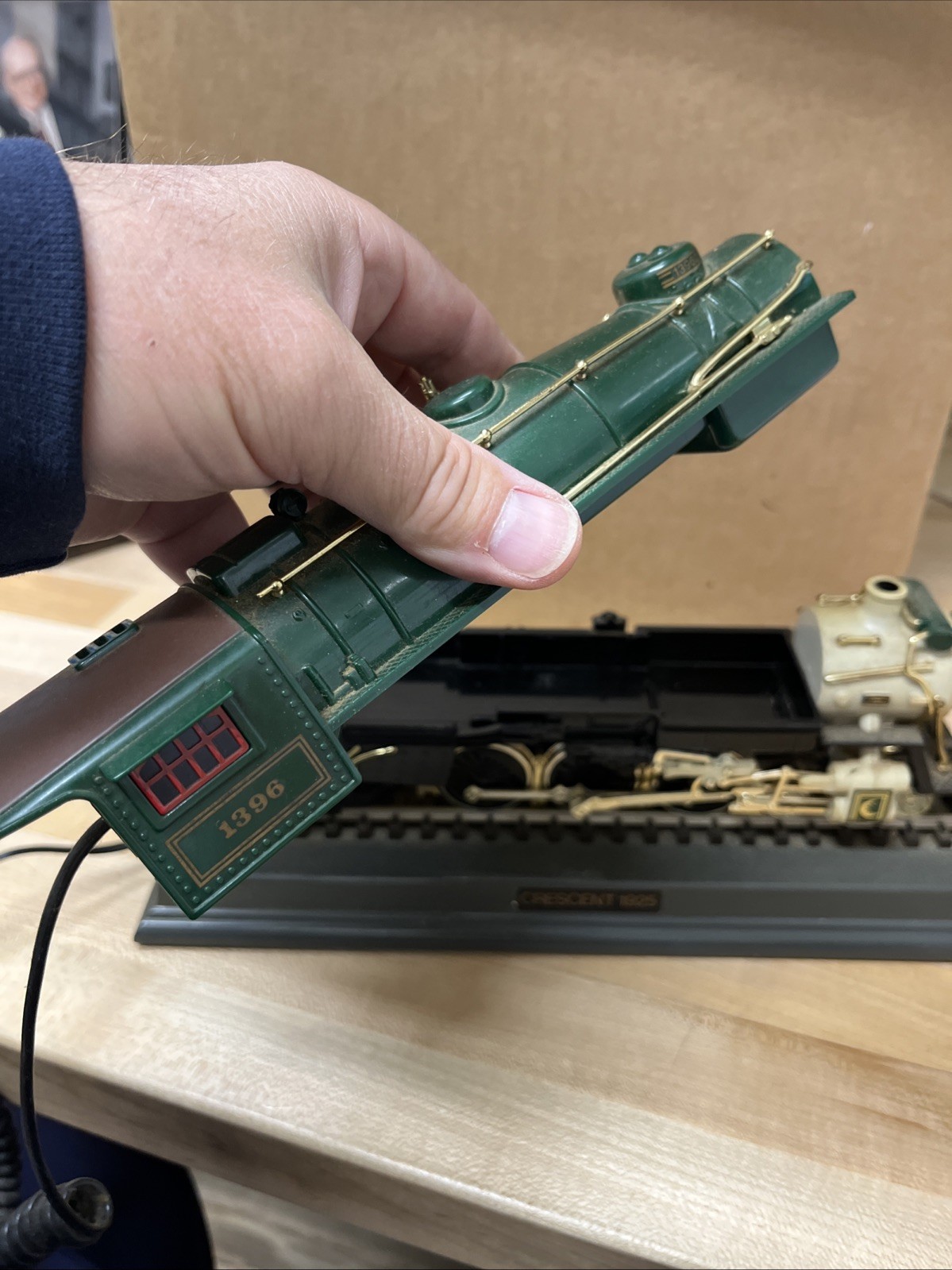 Vintage Crescent Telemania Train 1925 Locomotive Telephone. Not Tested Box 297