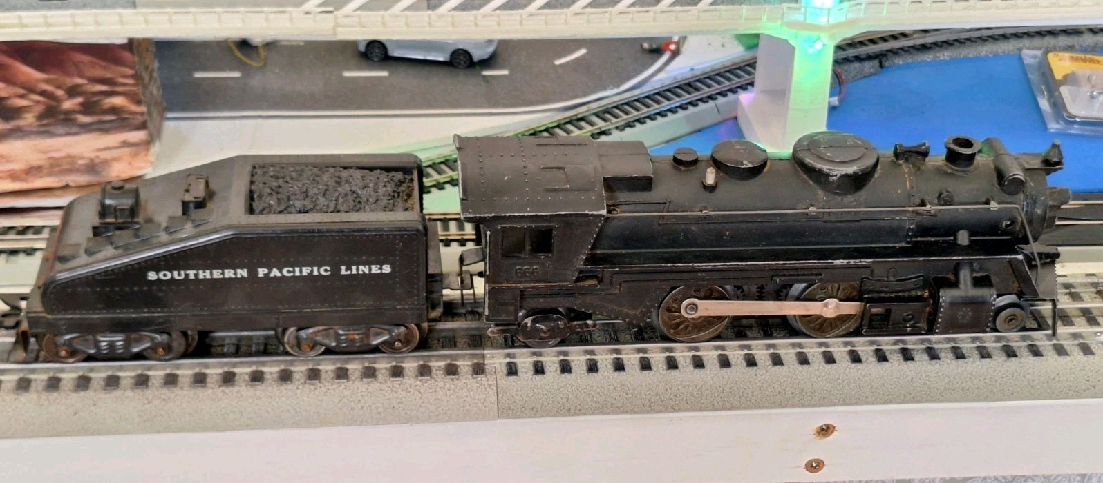 Vintage Marx O Gauge locomotive 666 DieCast smokes W Tender SP Tested