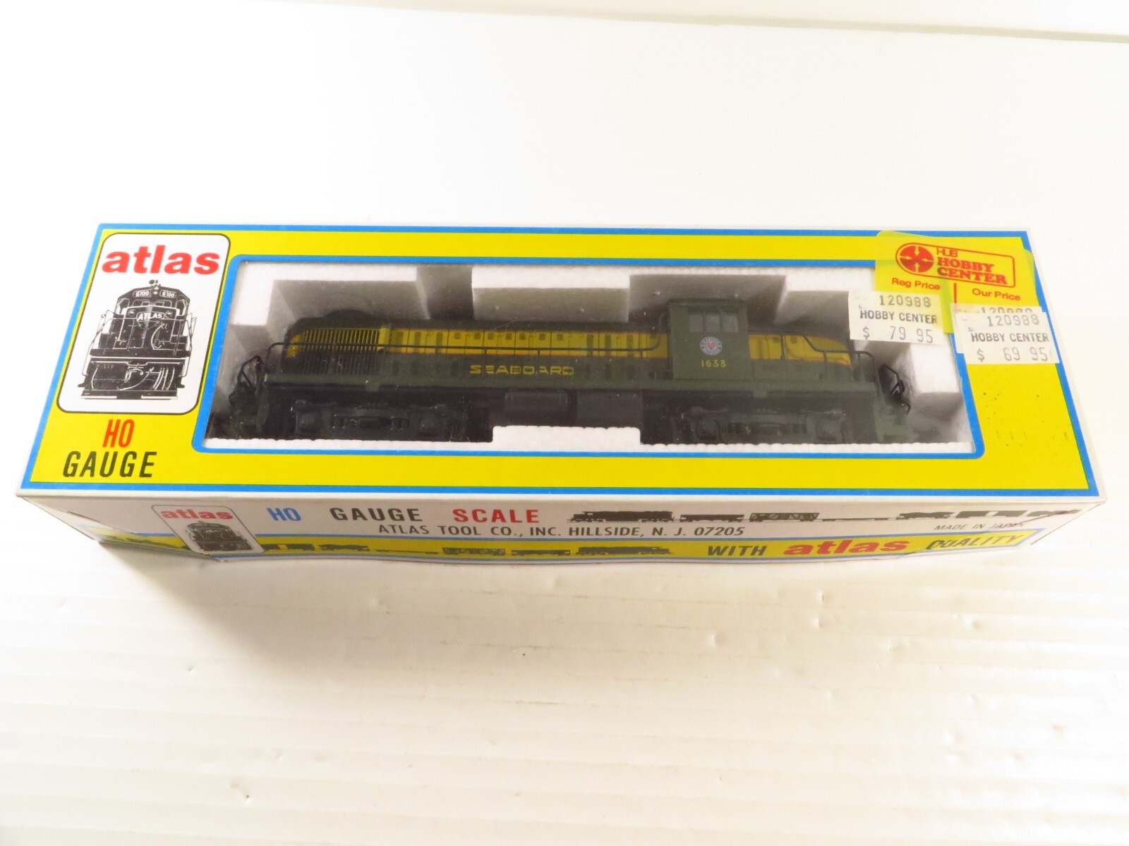 Atlas HO 8153 RS-3 Diesel Loco Seaboard Air Line #1633, Made in Japan, NEW, RARE