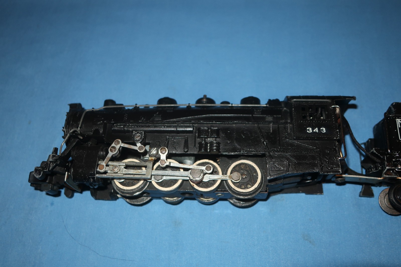 American Flyer #343 NPR Switcher Locomotive & Tender. Runs and Smokes well