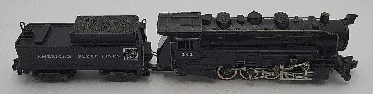 American Flyer 343 Vintage S Gauge Nickel Plate Road 0-8-0 Steam Switcher