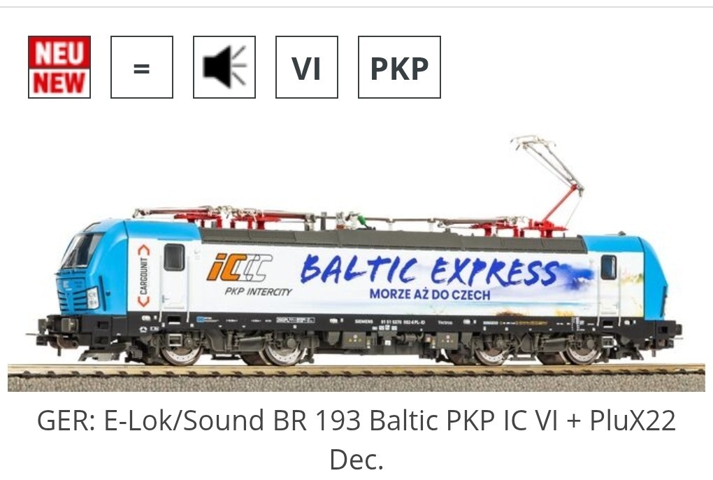 Piko PKP Vectron Electric locomotive 21804 HO Scale DCC sound