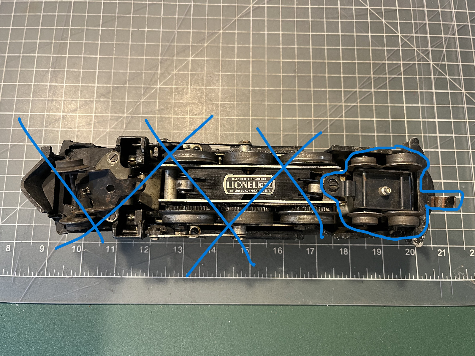 Lionel Train 2037 2018 2026 2029 Locomotive 4 WHEEL TRAILING TRUCK PART LOT C2