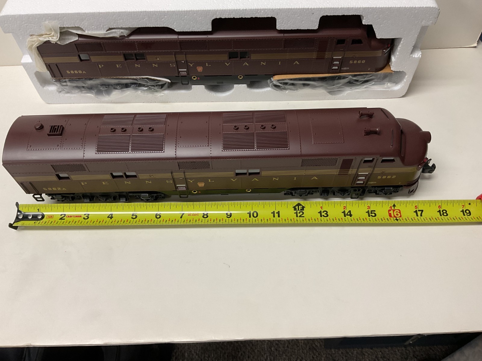 WILLIAMS 3 Rail O-Scale/Gauge #E71008 Diesel & Dummy E7 Pennsylvania PRR w/BOX