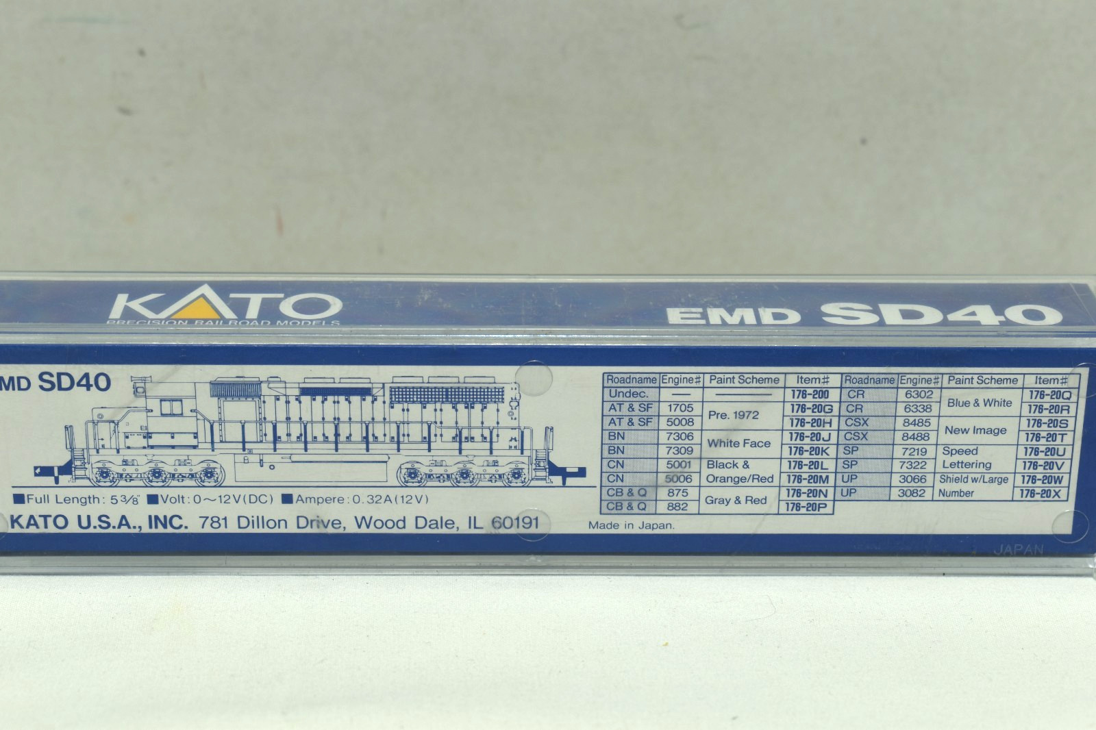 Koto N Gauge Union Pacific 3052 EMD SD 40 Yellow & Gray