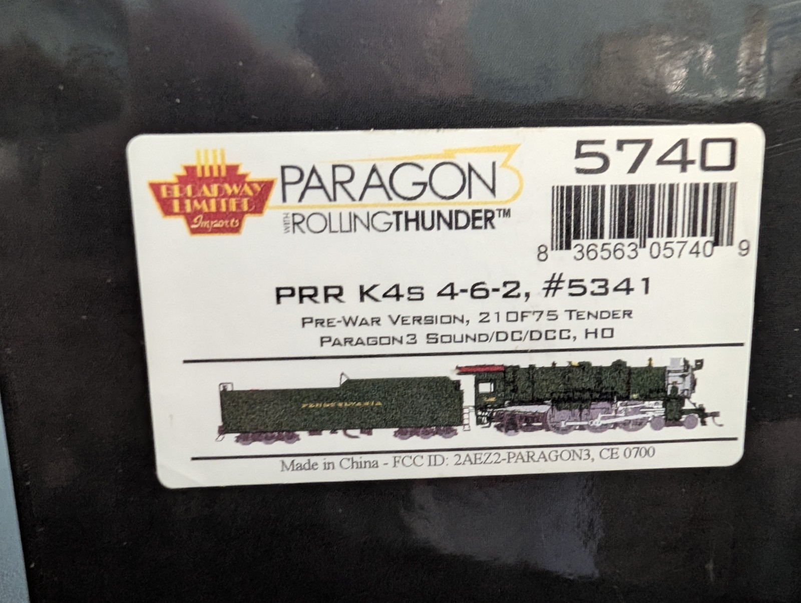 Broadway Limited HO PRR K4s 4-6-2 #5341 Pre-War 210F75 Tender Steam DCC/Sound