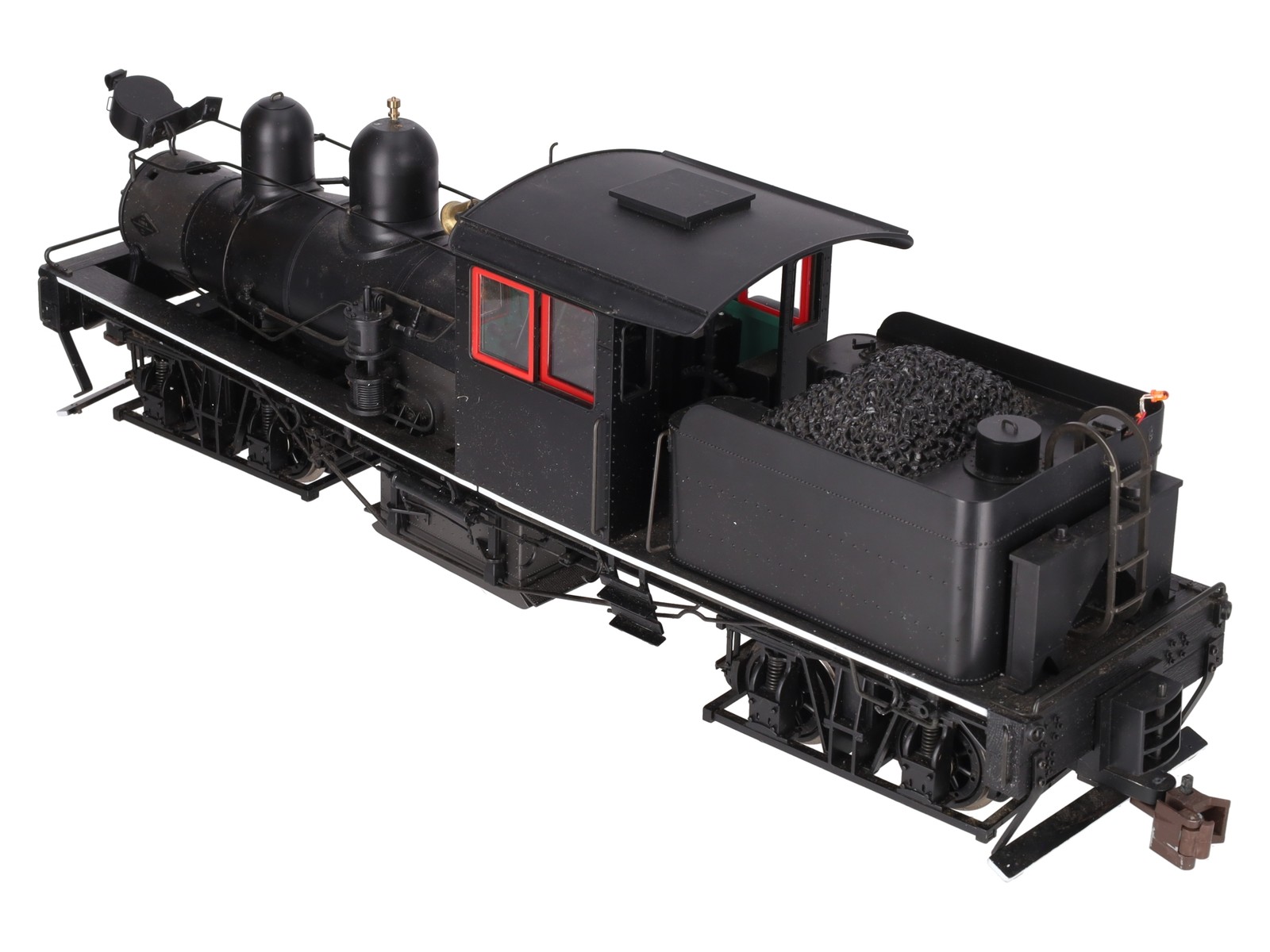 Bachmann 82198 G Unlettered 38 Ton Two Truck Steam Shay with Red & White Trim