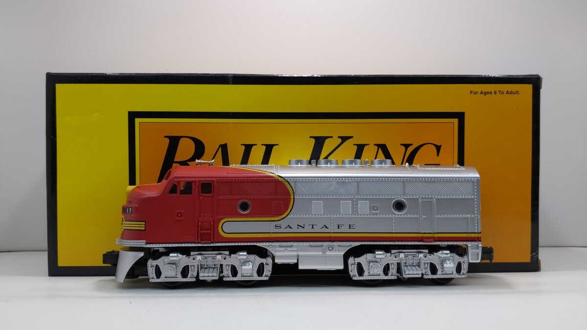 MTH 30-2137 O Gauge Santa Fe EMD F3 Non-Powered Diesel Locomotive #17 LN/Box
