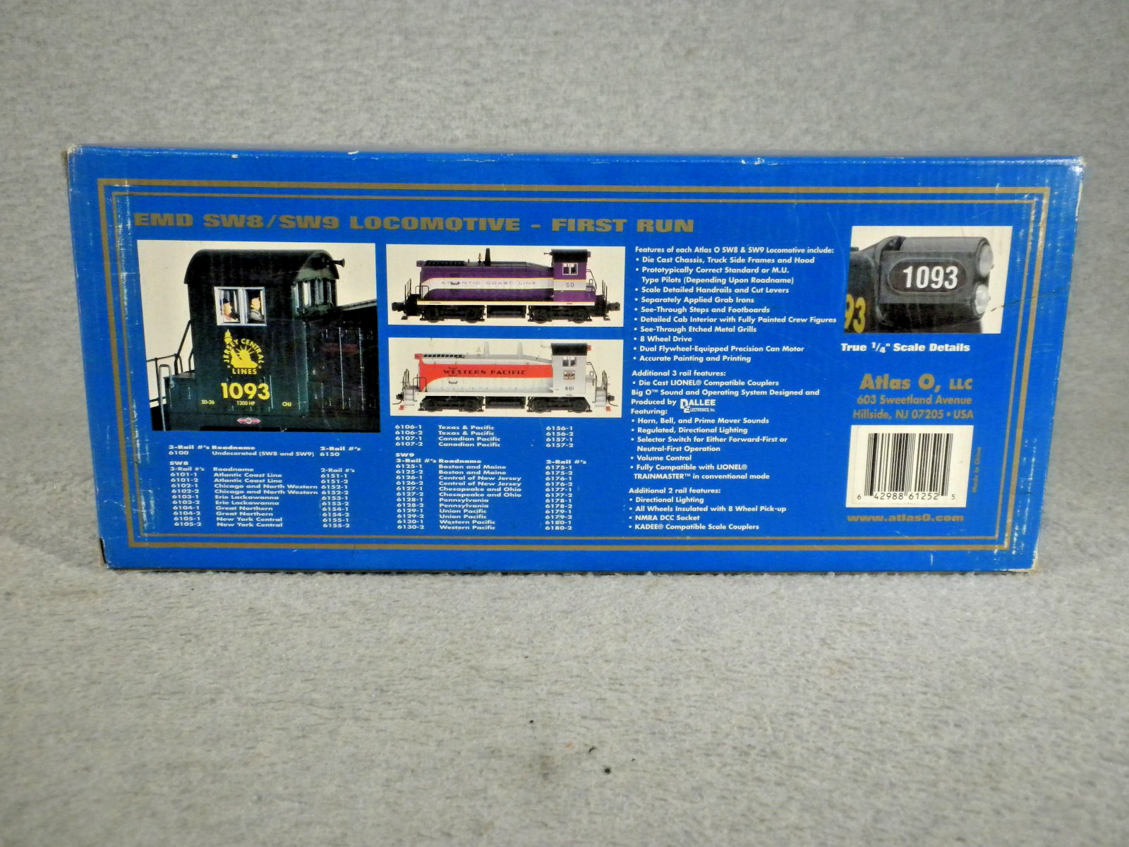 Atlas -EMD SW9 Diesel Locomotive – Boston & Maine- Tested – Runs – Lot R-12