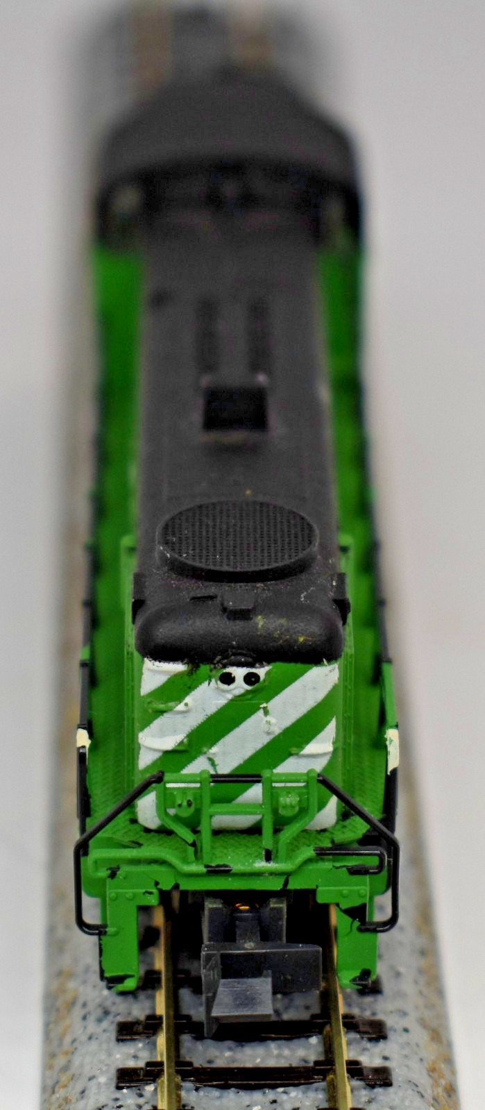 KATO? N GA 1:160 #4062 BN BURLINGTON NORTHERN ALCO RS-3 DIESEL LOCO RUNS GREAT