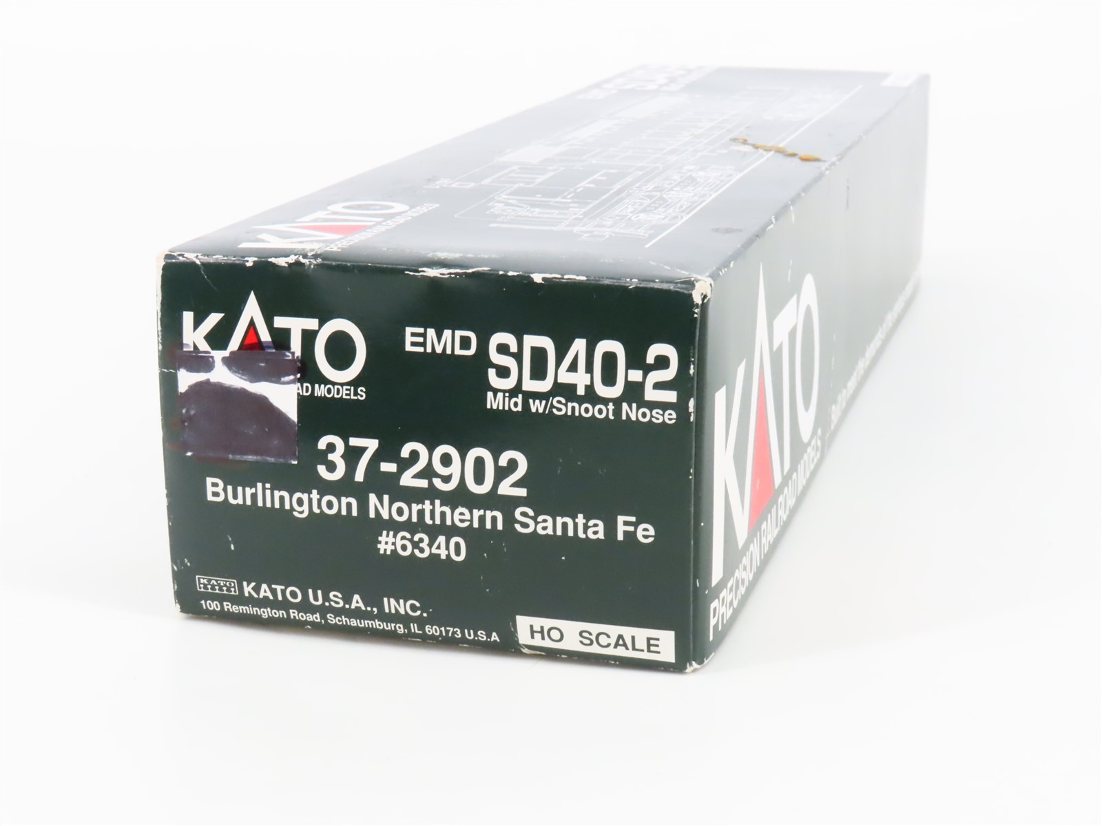 HO Scale KATO 37-3902 BNSF Railway SD40-2 Diesel Locomotive #6340