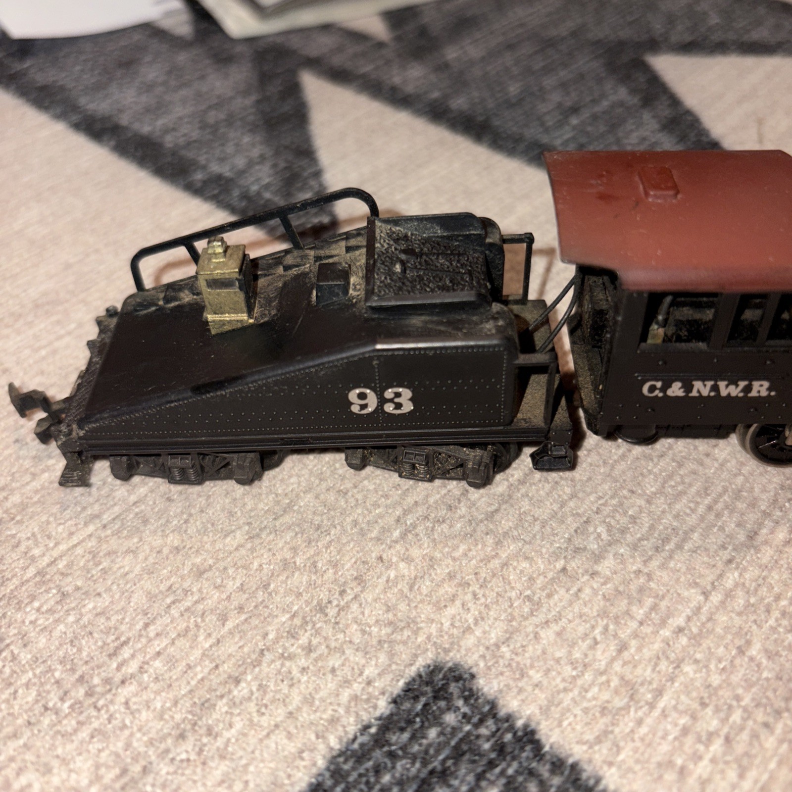Vintage HO Scale Chicago & North Western C&NW Steam Locomotive & Tender #93