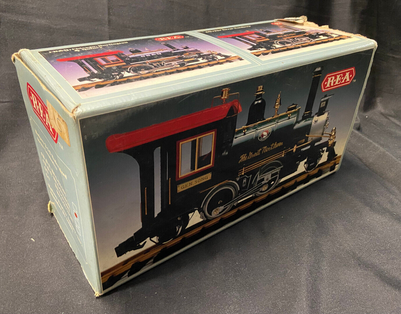 REA RODGERS 2-4-2 MODERN STEAM LOCOMOTIVE TRAIN CB&Q REA -211018 VINTAGE IN BOX