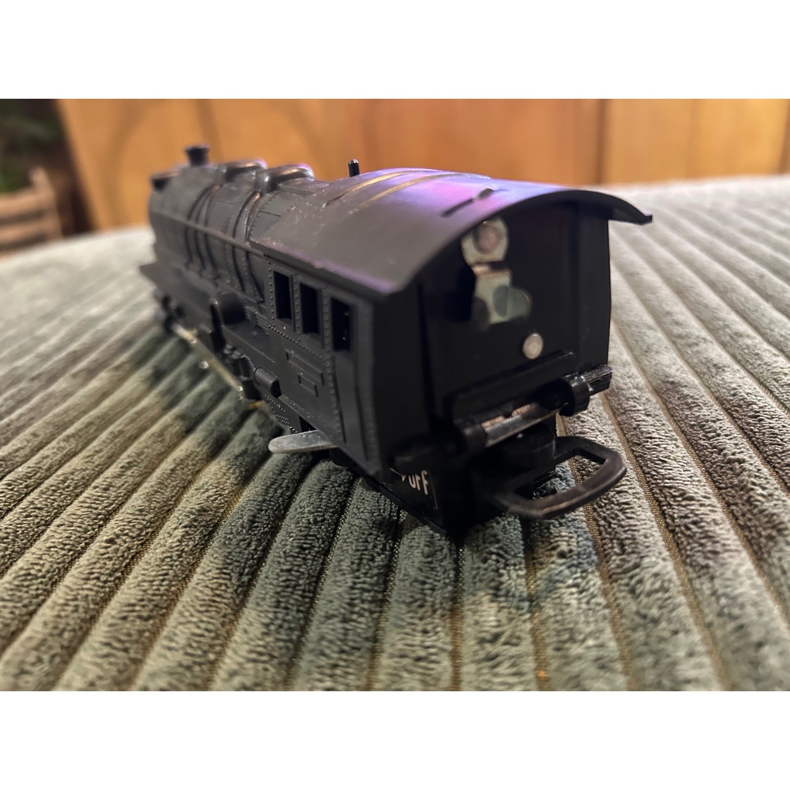 Vintage Burnett Industries Inc. Black Steam Locomotive Toy Train Made in Japan