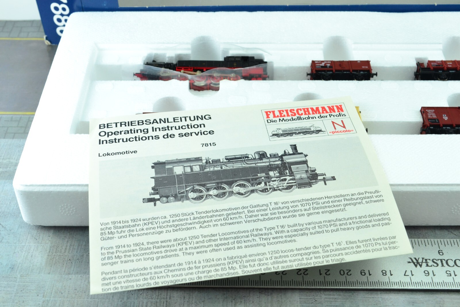 Fleischmann 7886 Prussian Steam Locomotive Freight Train Set N Scale