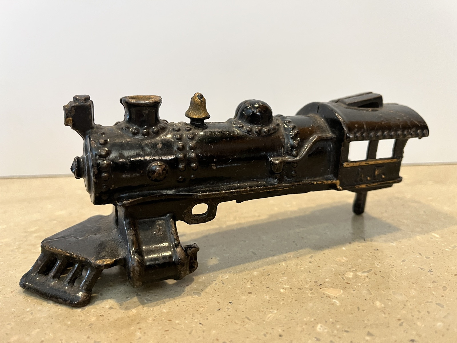 Prewar American Flyer O Black & Gold Cast Iron Steam Locomotive SHELL ONLY