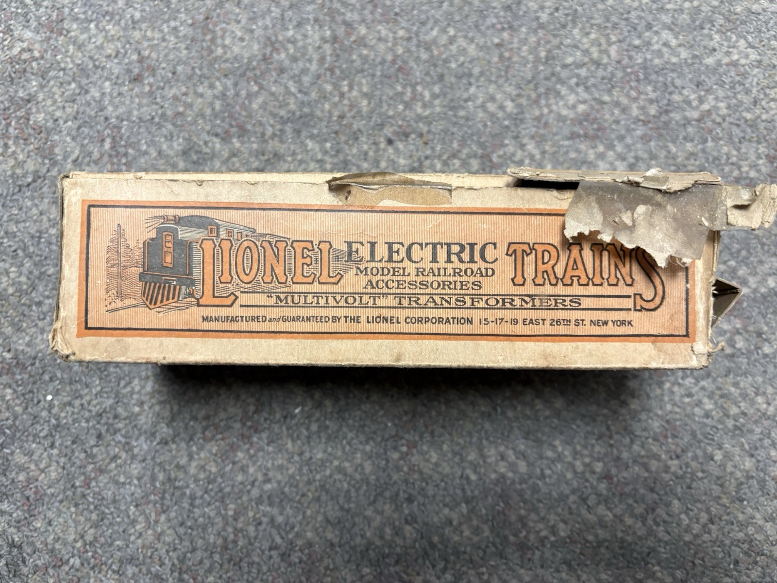 + Lionel Prewar O Tinplate 248 Orange Electric Locomotive 3 Car Passenger Set