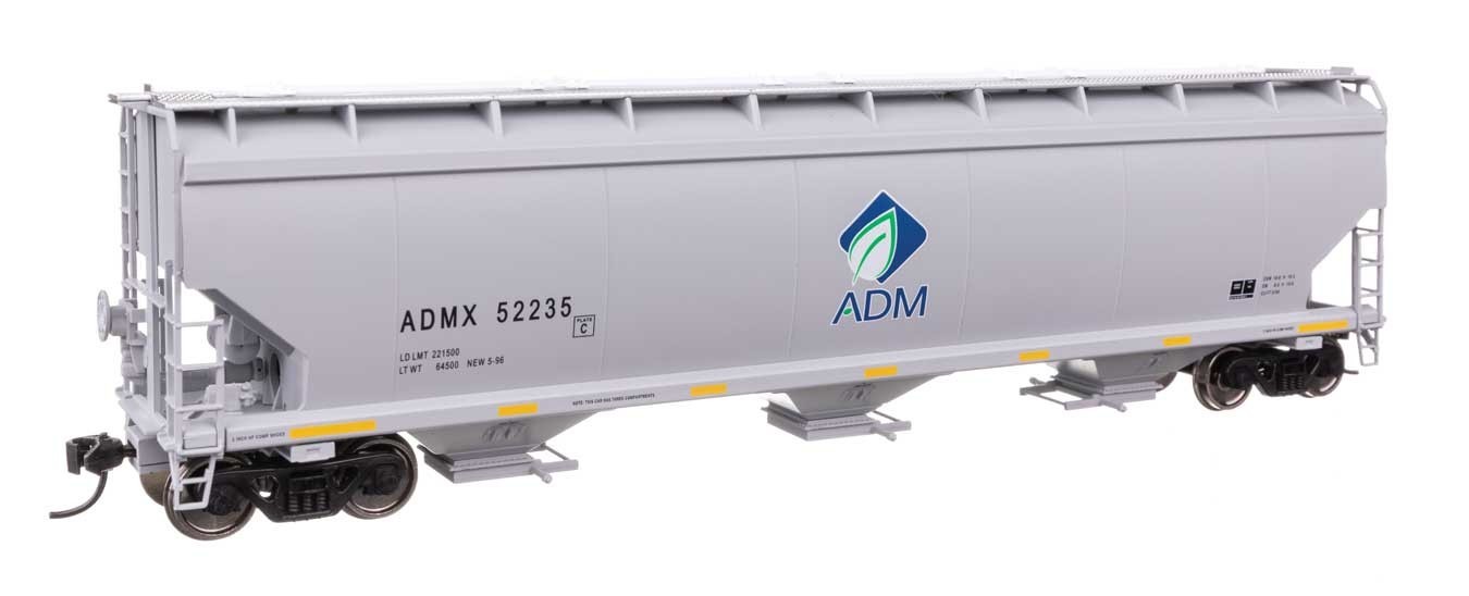 7737 Walthers HO 60′ NSC 5150 3-Bay Covered Hopper Archer-Daniels-Midland #52235