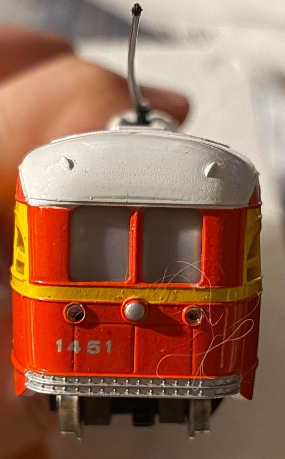 Bachmann Pittsburgh Railways #1451 Streamline PCC Trolley HO Scale *NOT WORKING*