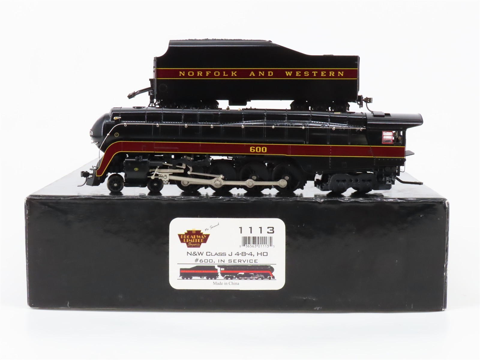 HO Broadway Limited BLI 1113 N&W 4-8-4 Class J Steam #600 – DCC ONLY w/ Sound