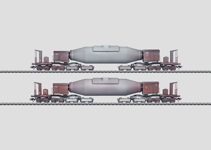 MäRKLIN HO 48292 SET WITH TWO TORPEDO LADLE CARS TYP 8008 EUH BRAND NEW
