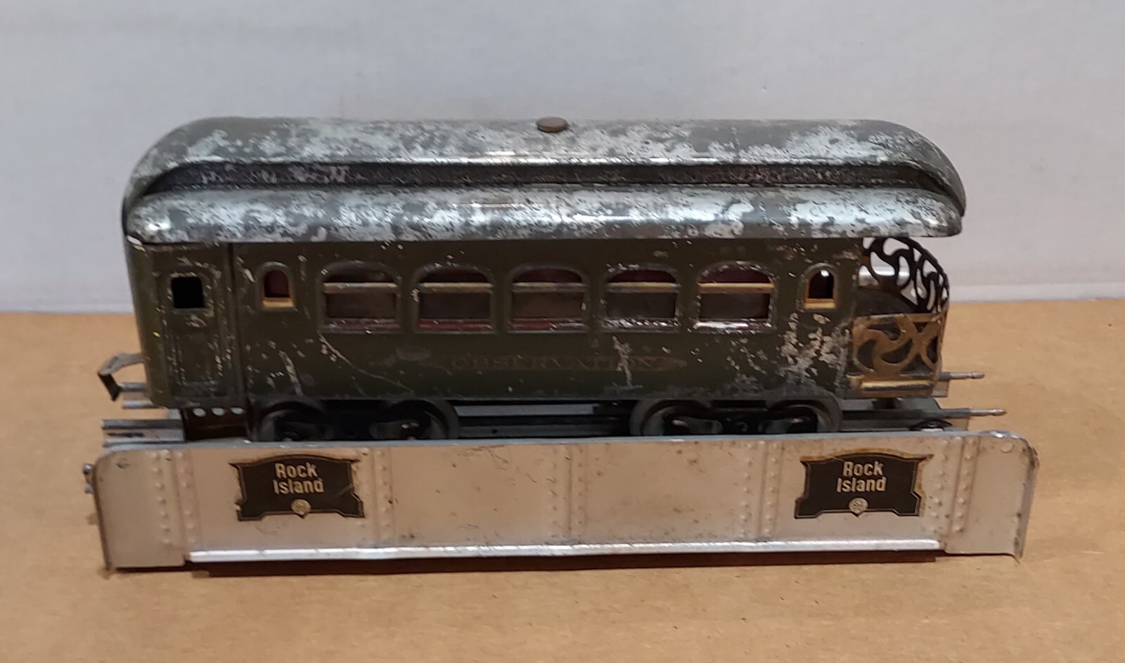 Steel/Pressed Metal BRIDGE, plate girder style, unknown maker, RI, Very nice!!!