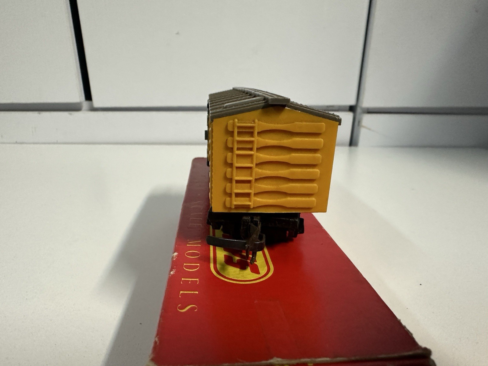 TRIANG YELLOW GOODS WAGON BOXED