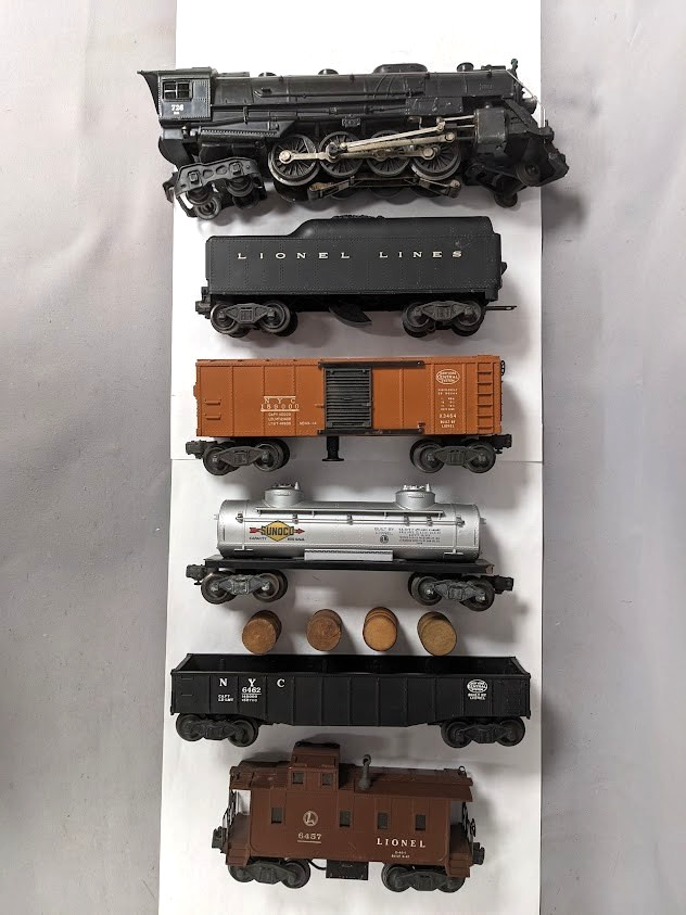 Lionel Set #2183W #726 Steam Loco & Tender 4 Car Freight Set No O /Boxes C-7