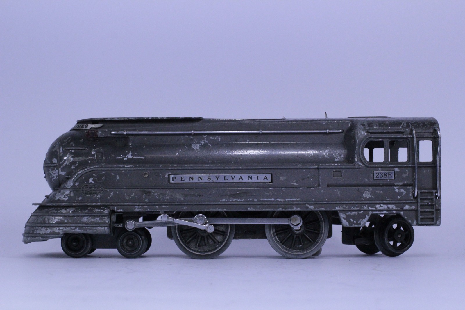 Lionel O Gauge Pennsylvania PRR #238E 4-4-2 AC Powered Graphite Steam Locomotive