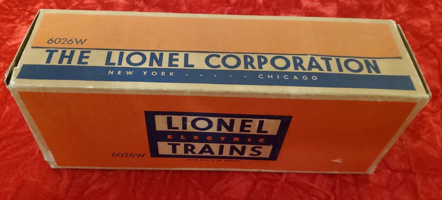 1950s Lionel 6026W Whistle Tender BOX only