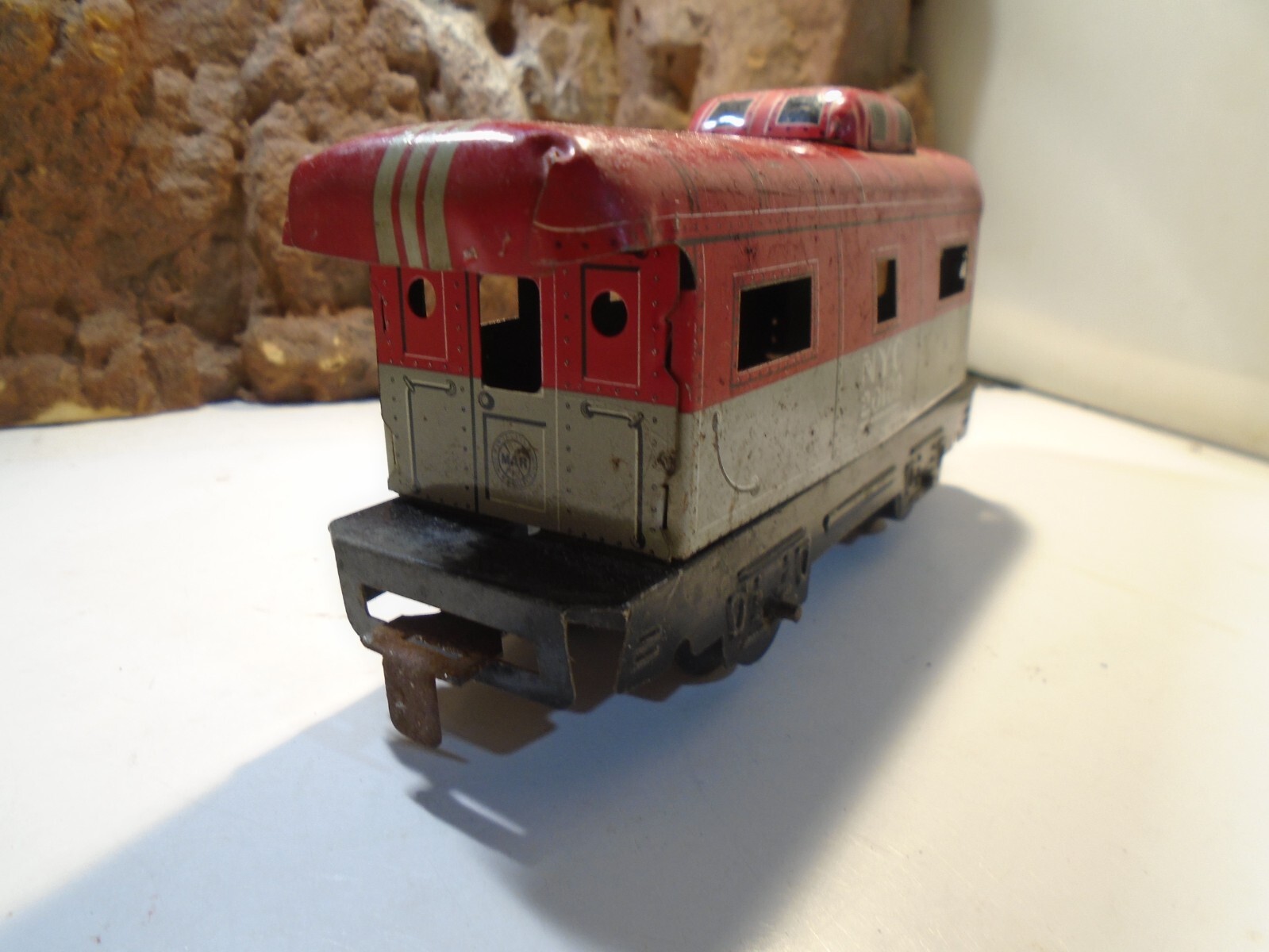MARX VINTAGE TINPLATE LITOGRAPH CABOOSE NYC 20120, GOOD CONDITION 5-193-5