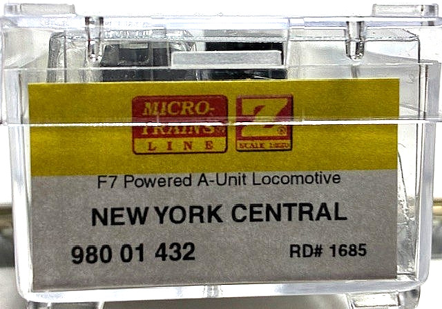 Micro Trains Line Z Scale, DC Analog, NYC F7 Diesel, #1685 (980 01 43)