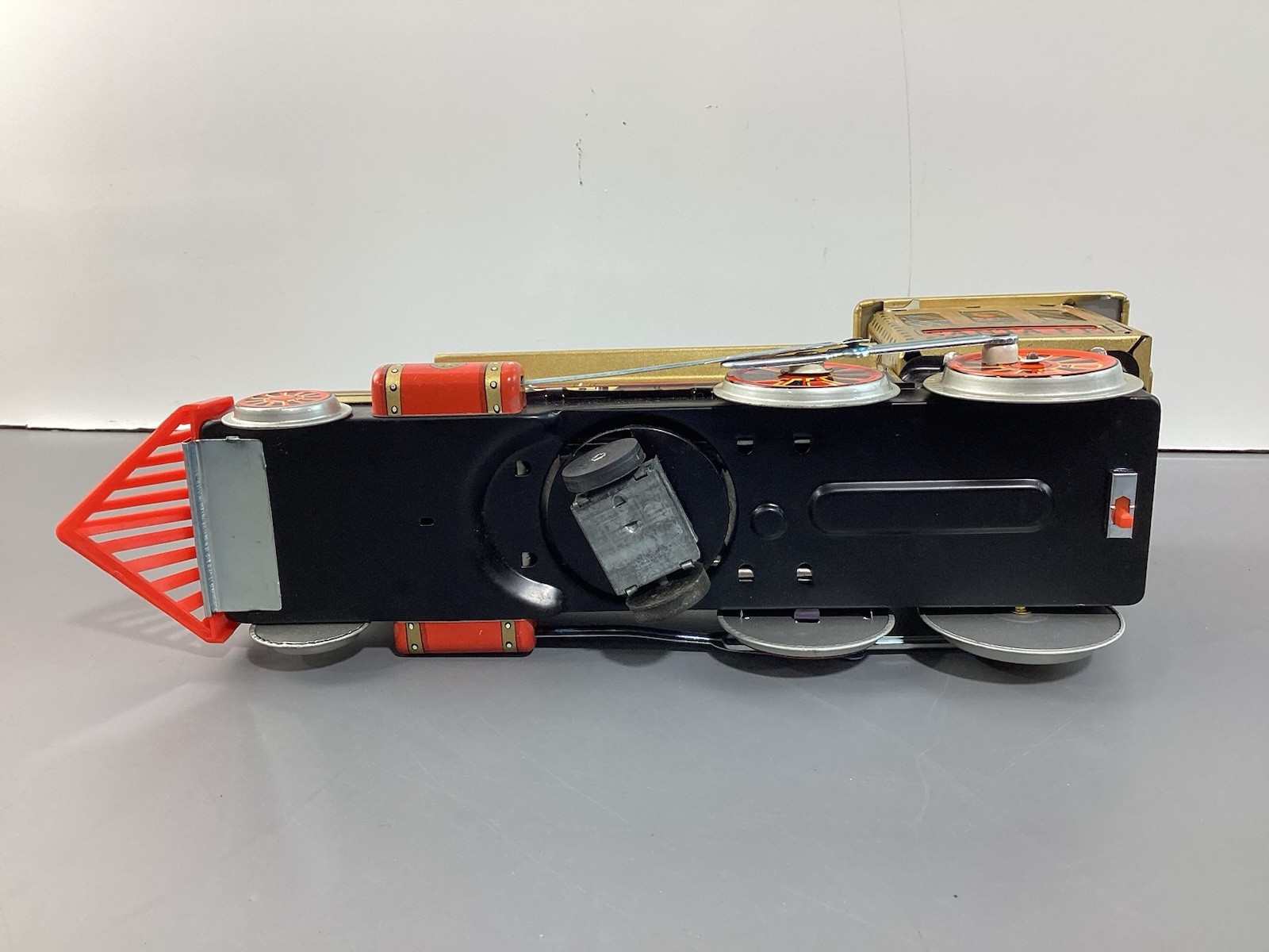 Vintage 1960s Modern Toys Santa Fe Locomotive Tin Train, Not Working, Japan