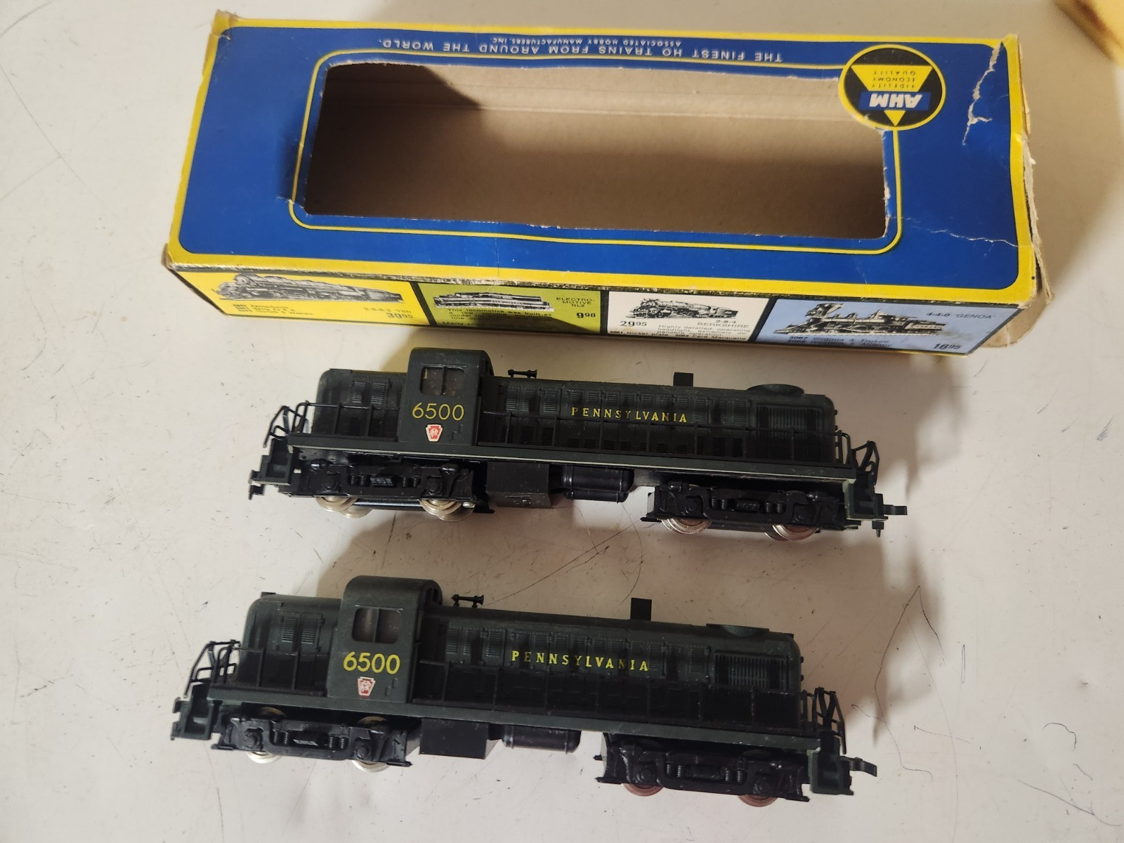 AHM Brand Pennsylvania RR Loco 6500 & Dummy Car CHECK VIDEO