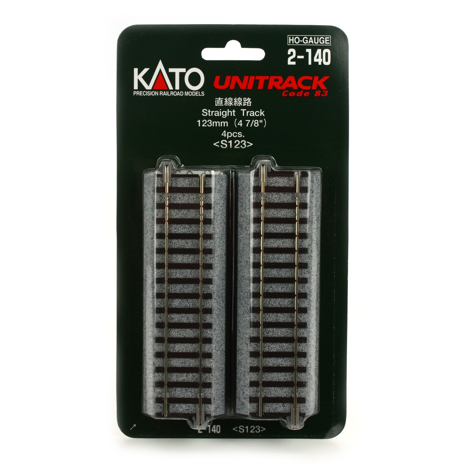Kato USA Inc. HO 123mm 4 7/8″ Straight 4 KAT2140 HO Track