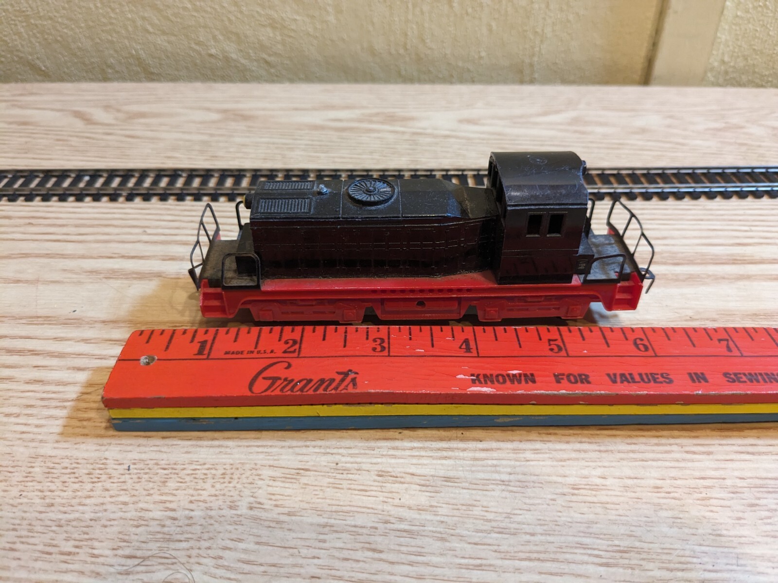 Made in Western Germany Black and Red Diesel Locomotive – HO Scale