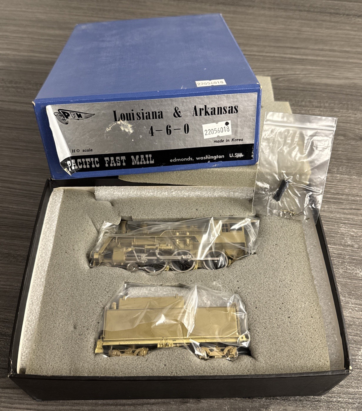 Pacific Fast Mail HO Brass Ten Wheeler Louisiana & Arkansas 4-6-0 Unpainted/LNIB