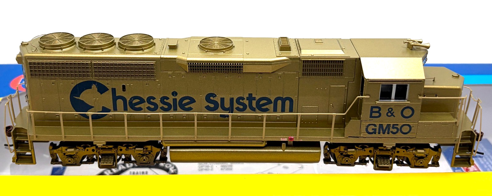HO ATHEARN 89761 GP40-2 CHESSIE SYSTEM BALTIMORE & OHIO B&O # GM50 GOLD DC