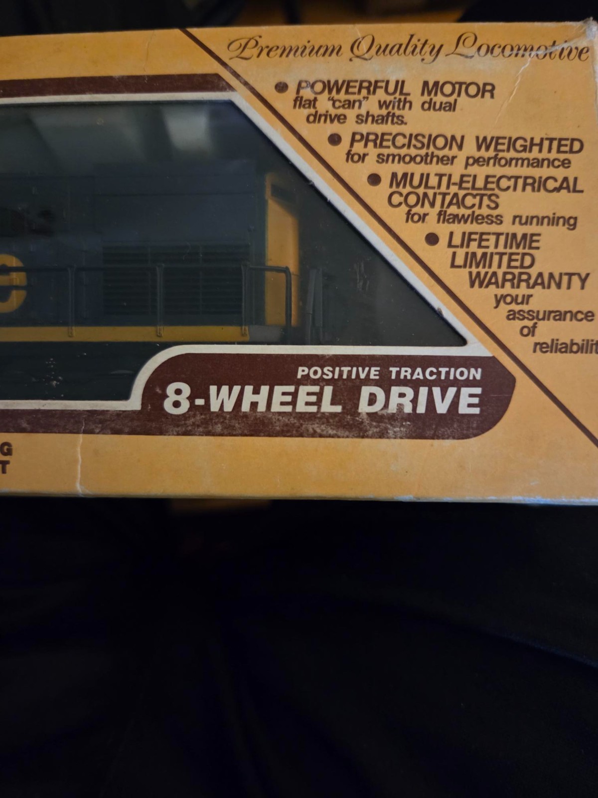 Vintage Life-Like HO 1:87 Santa Fe Powered Locomotive 8-Wheel Drive Brand New