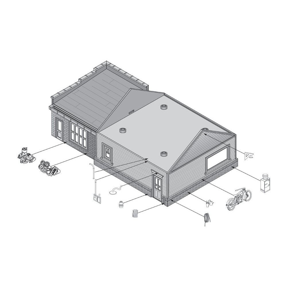 Woodland Scenics N KIT Sonny’s Super Service WOOPF5203 N Buildings